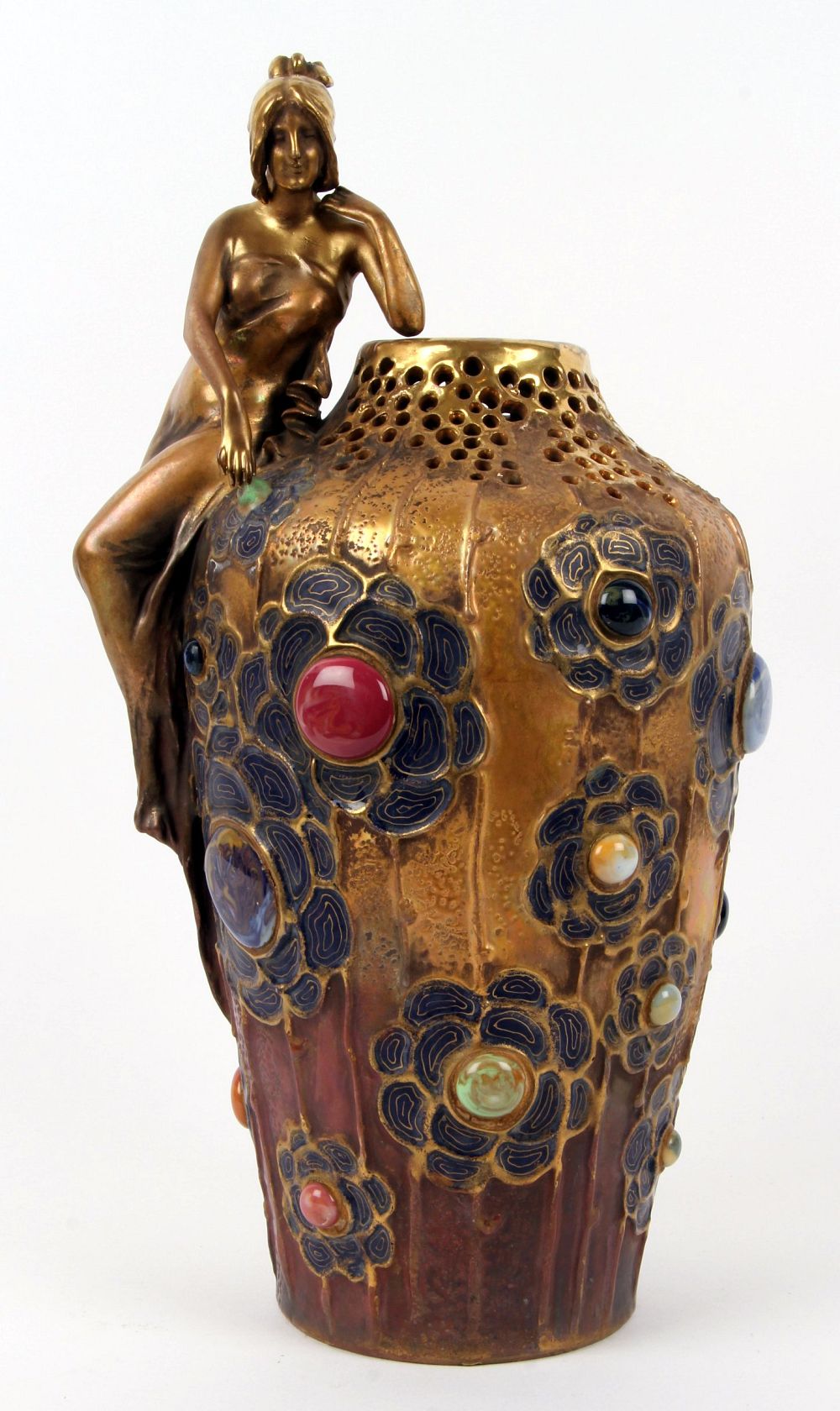 Art Nouveau Majolica Vase