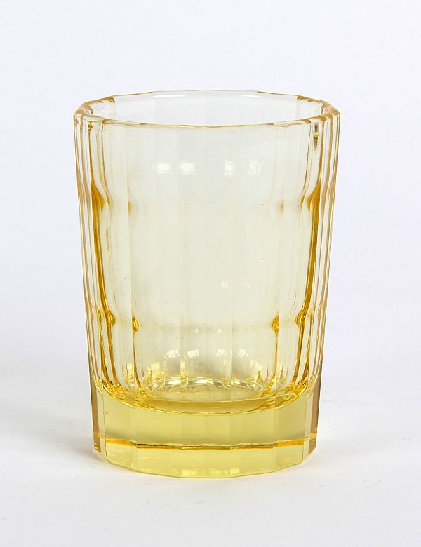 James Miles Uranium Cut Glass Modernist Drinks Set £380